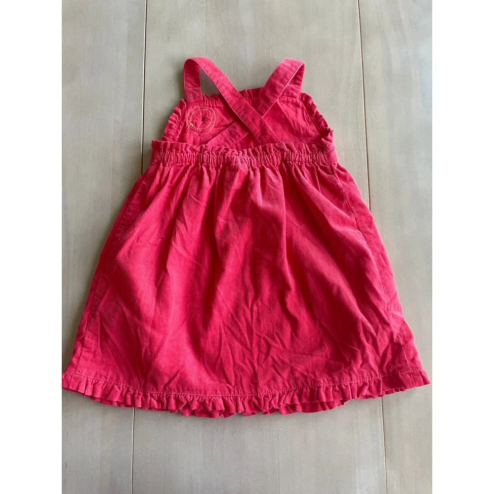 Gymboree 2013 Red Corduroy Owl Overalls Jumper Dress - Sz 18-24 Months